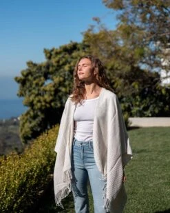 Classic Travel Wrap -Mersea womens travel wrap beige vacation look